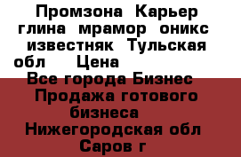 Промзона. Карьер глина, мрамор, оникс, известняк. Тульская обл.  › Цена ­ 250 000 000 - Все города Бизнес » Продажа готового бизнеса   . Нижегородская обл.,Саров г.